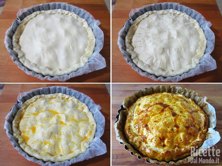 Torta salata con patate e prosciutto cotto 4