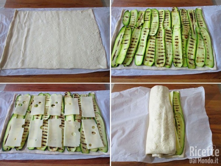 Pizza con zucchine e formaggio 3