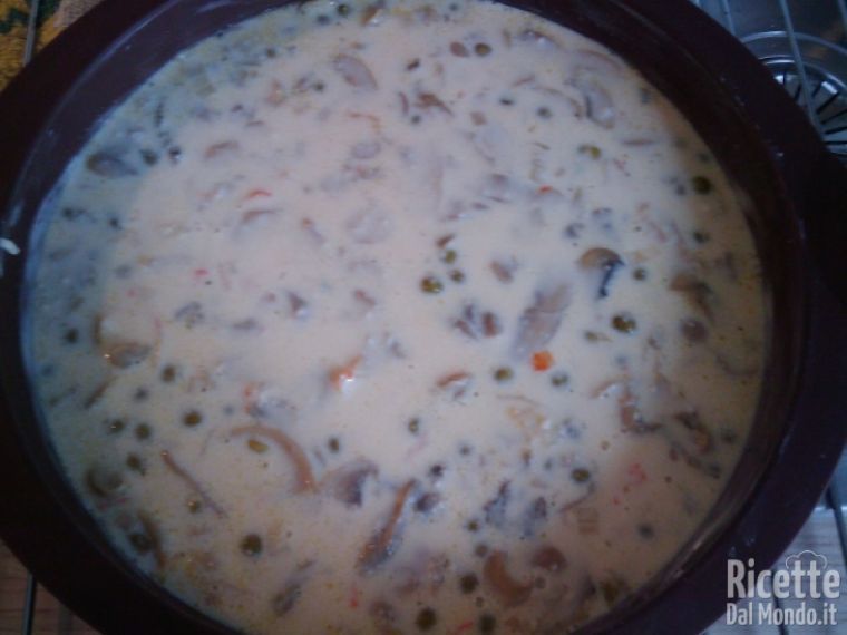 Torta Rustica Funghi e Piselli