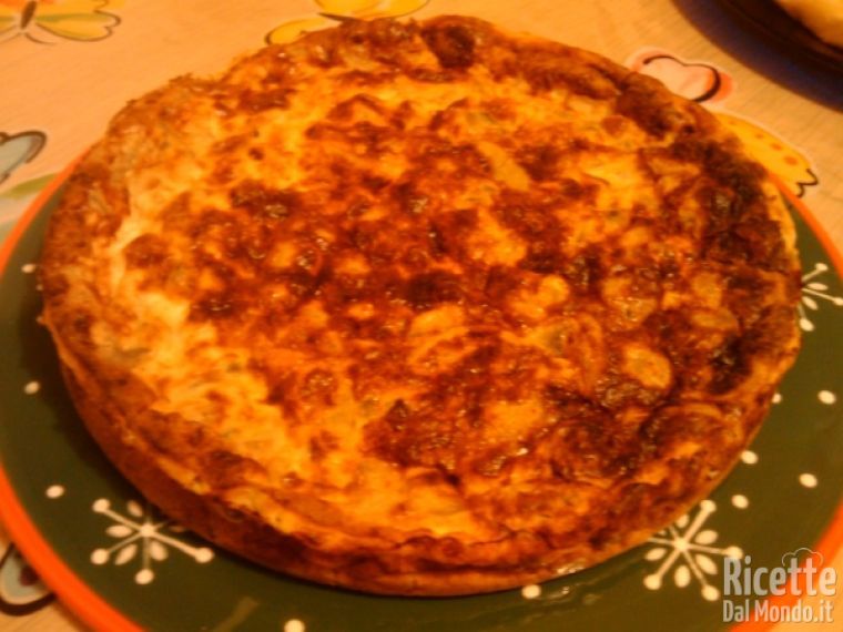 Torta Rustica con Funghi e Piselli