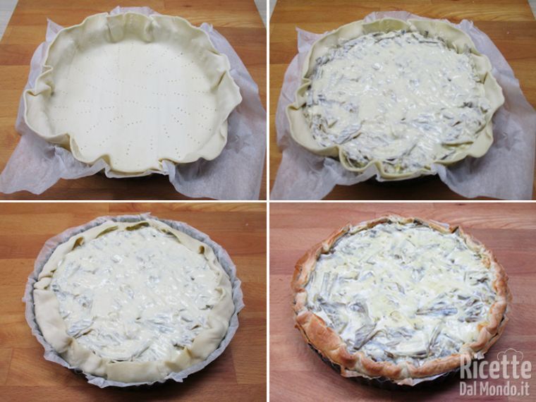 Farcire e cuocere la torta rustica