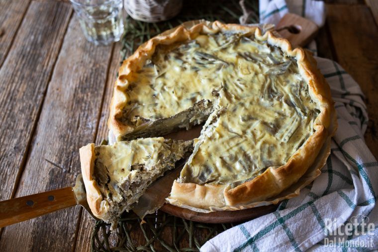 Torta salata ai carciofi e ricotta. La ricetta facile e veloce!