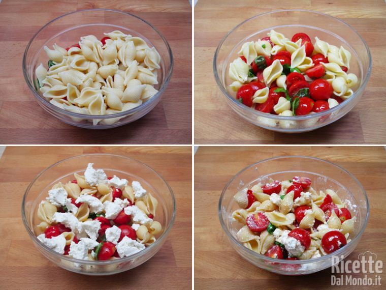Aggiungere la pasta e la ricotta