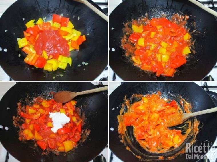 Pasta con salsa di peperoni 4