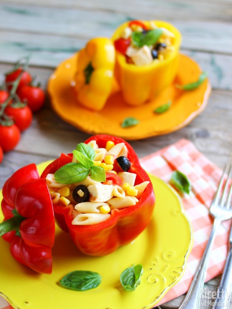 Ricetta per fare i peperoni ripieni di pasta