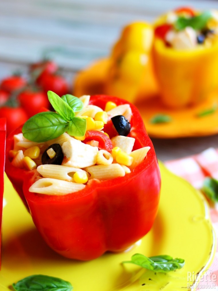 Come fare i peperoni ripieni di pasta