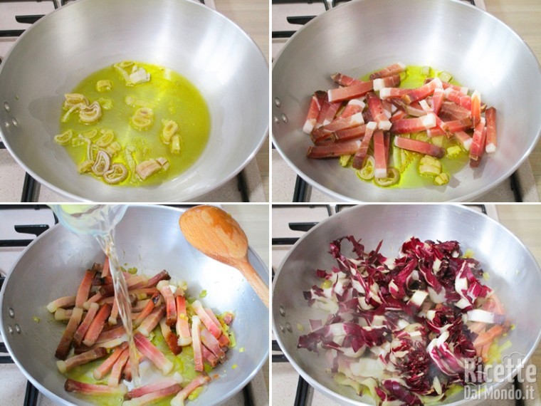 Pasta radicchio e speck 3
