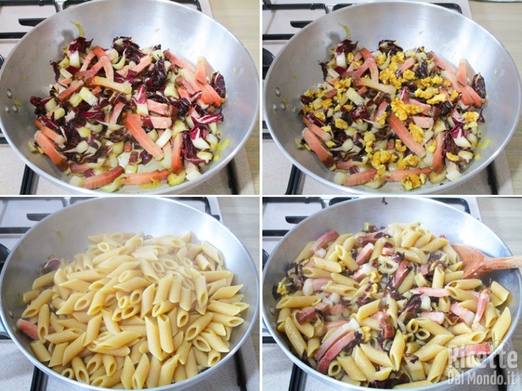 Pasta radicchio e speck 4