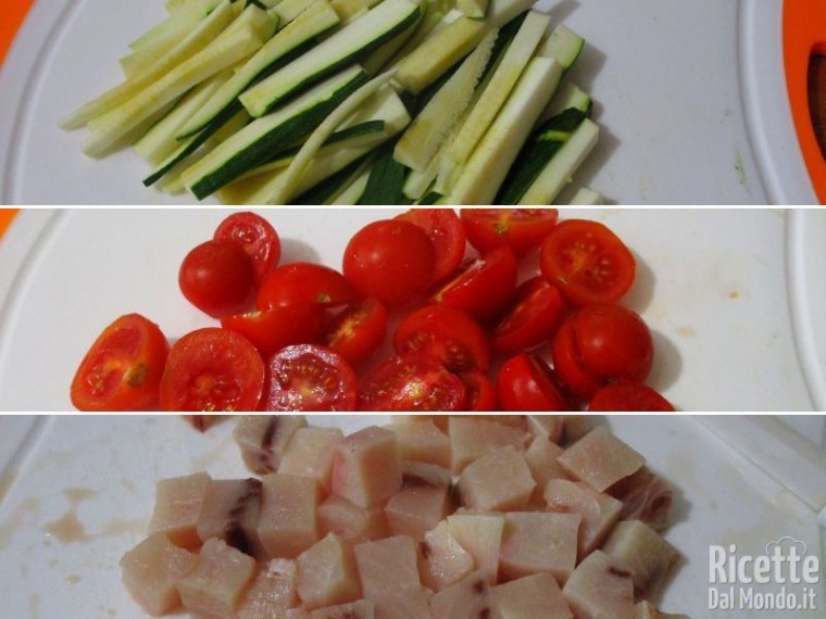 Pasta zucchine e spada 4