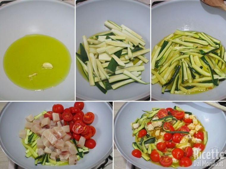 Pasta zucchine e spada 5
