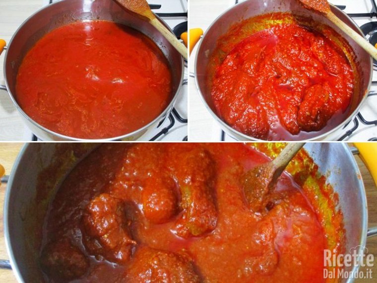 Cuocere il sugo