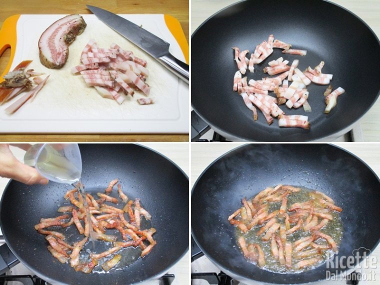 Rosolare il guanciale
