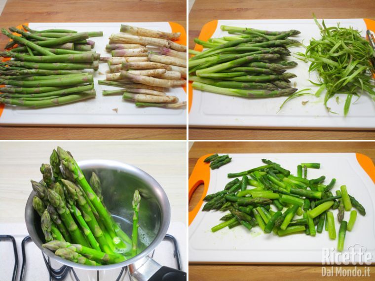 Pulire e cuocere gli asparagi