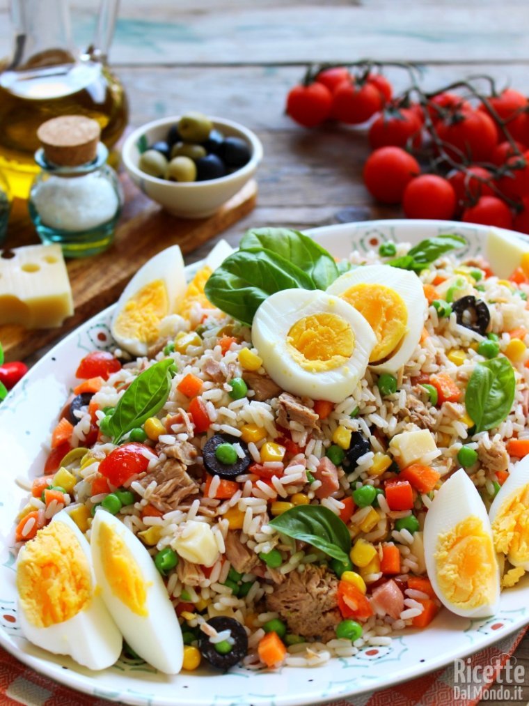 Ricetta insalata di riso estiva