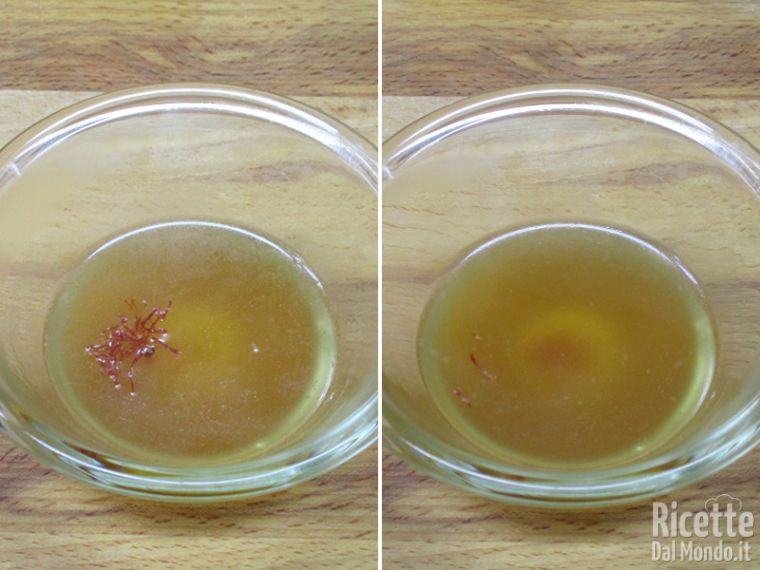 Mettere in infusione i pistilli di zafferano