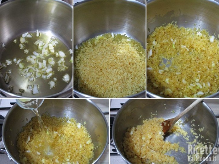 Riso con patate e speck 3