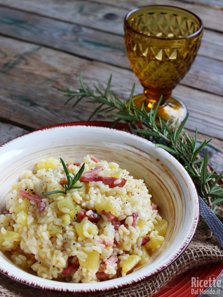 Come fare il risotto patate e speck