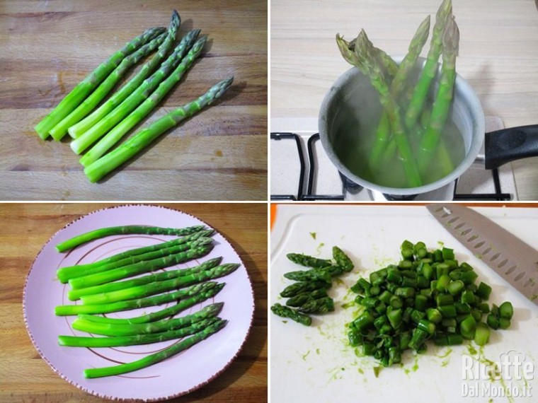 Riso gamberi e asparagi 5