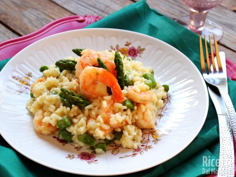 Risotto asparagi e gamberi