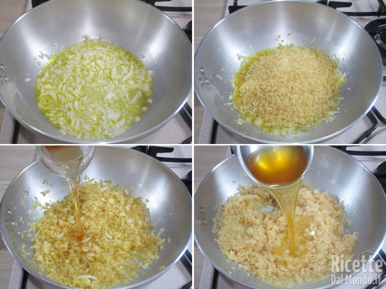 Iniziare la classica cottura del risotto