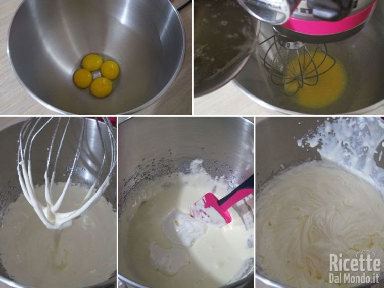 Pastorizzare le uova e unire il mascarpone