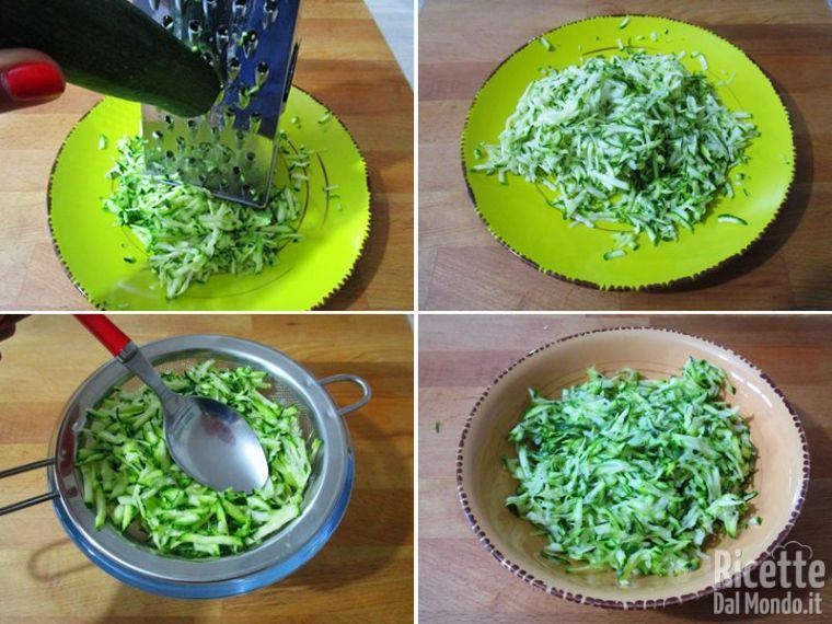 Grattugiare le zucchine