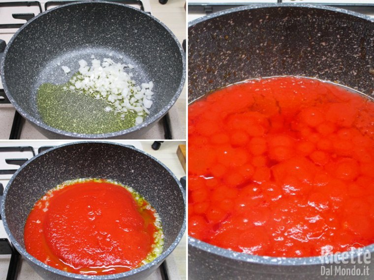 Cuocere il sugo di pomodoro