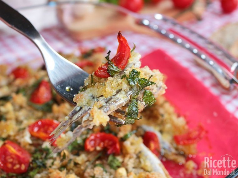 Ricetta originale alici in tortiera