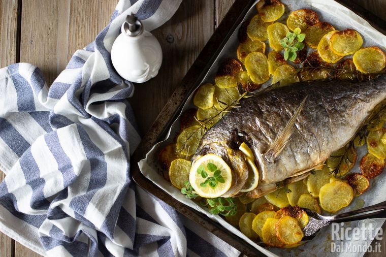 Orata con patate al forno