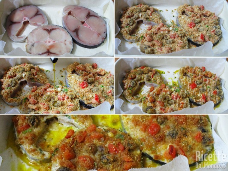 Ricoprire il pesce e cuocere in forno