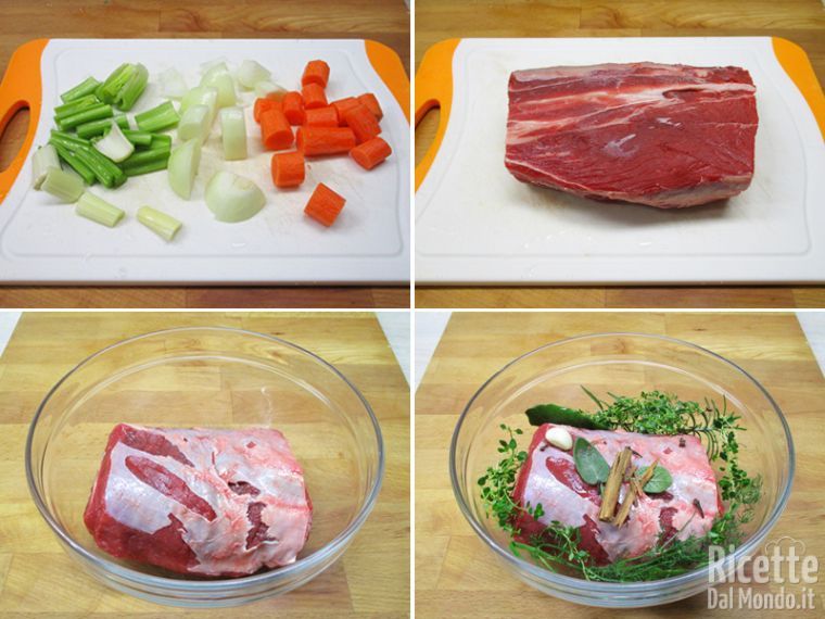Preparare la carne e le verdure