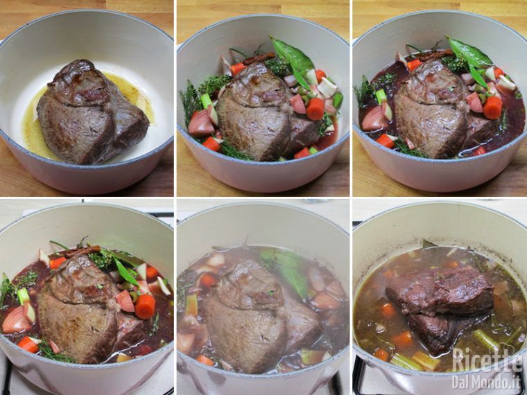 Cuocere la carne con la marinatura per 2-3 ore