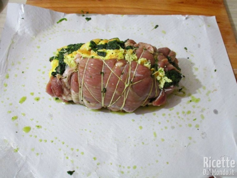 Rotolo tacchino, frittata, spinaci e prosciutto 9