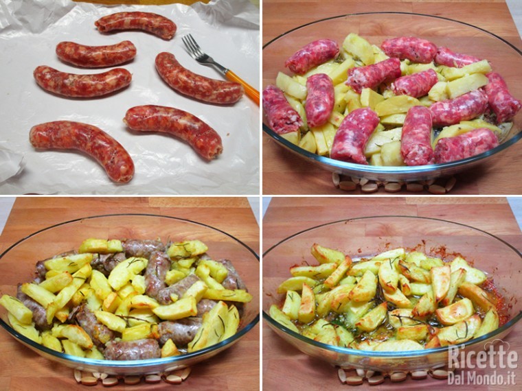 Aggiungere le salsicce e cuocere tutto insieme