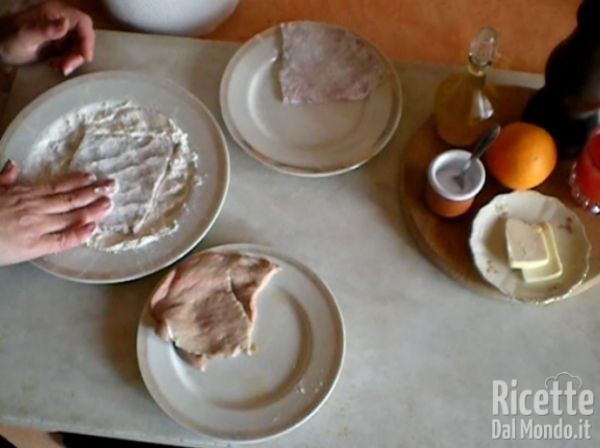Scaloppine di Vitello al succo di Arancia