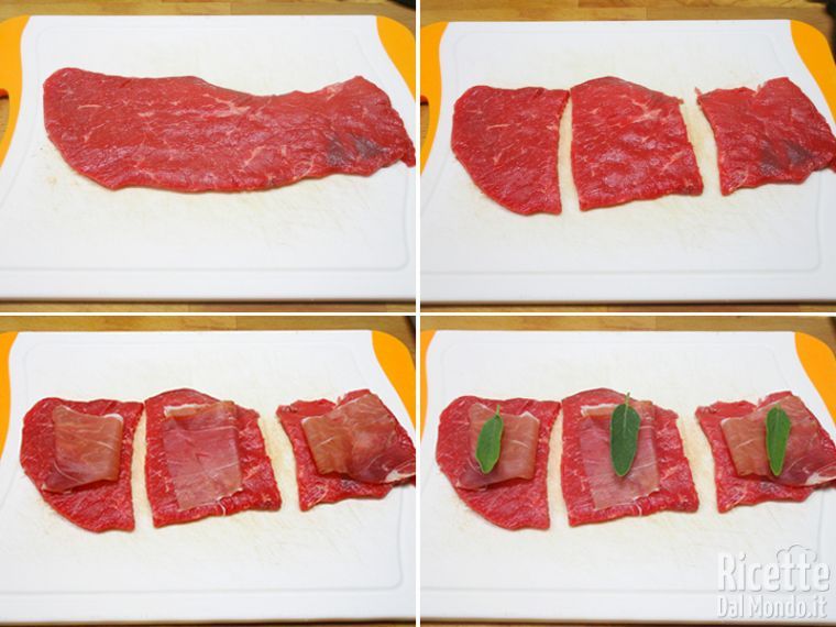 Tagliare e farcire la carne