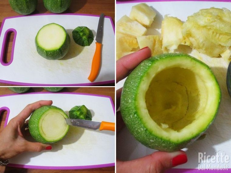 Svuotare le zucchine