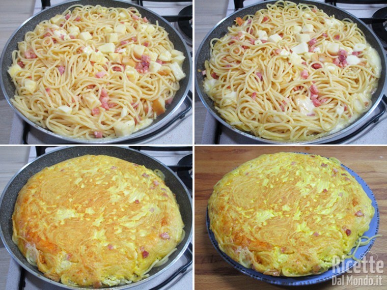 Cuocere la frittata in padella