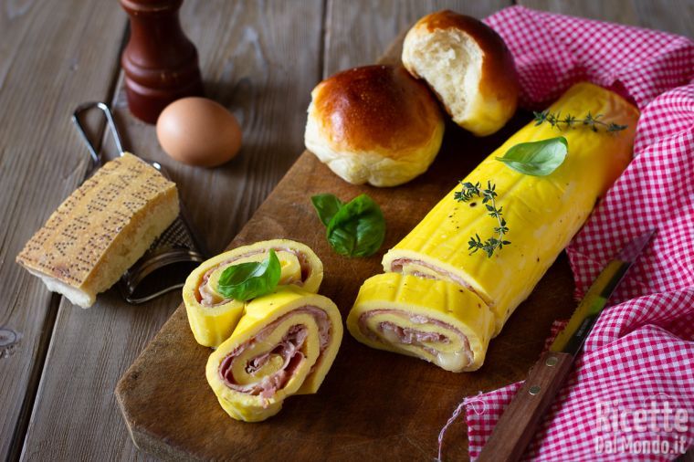 Rotolo di frittata al forno