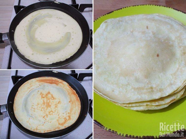 Cuocere l'impasto per le crepes