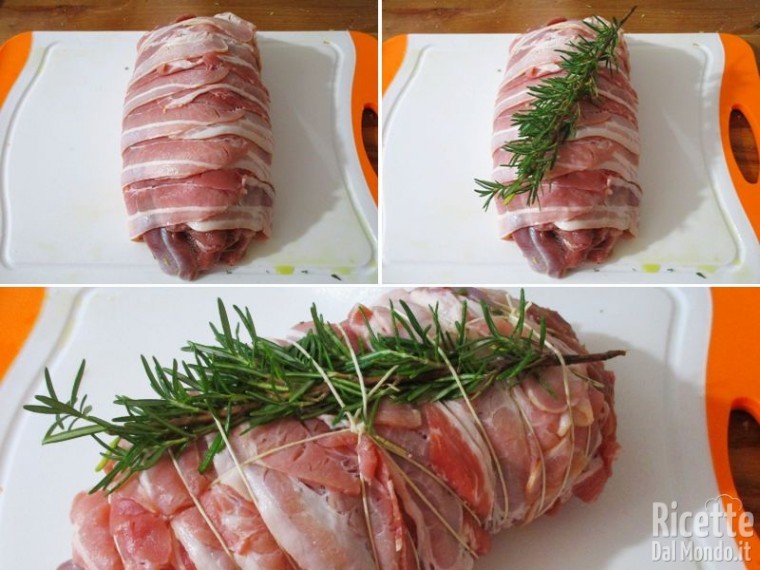 Arrosto di tacchino agli aromi con bacon 6