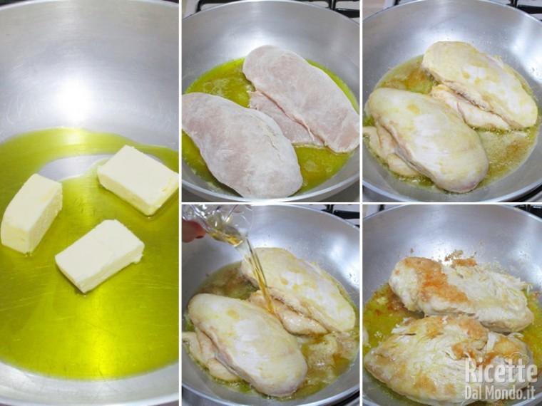 Petto di pollo in padella con succo di arancia 3