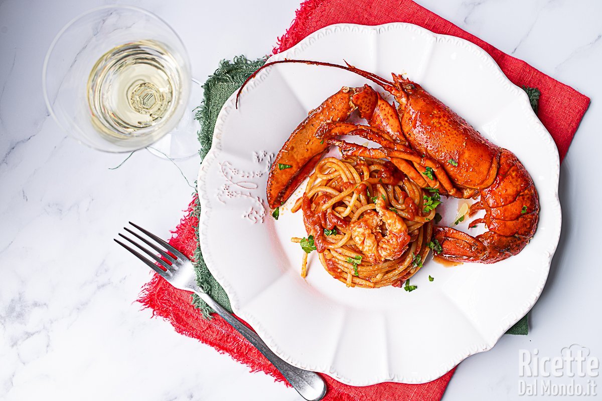 Spaghetti all'astice in bellavista. La ricetta di classe per le grandi occasioni!