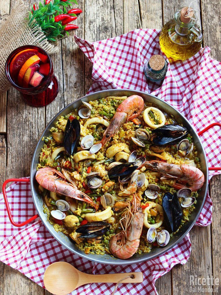 Ricetta paella valenciana mista