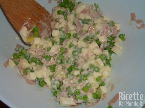 Timballini di Prosciutto e Piselli