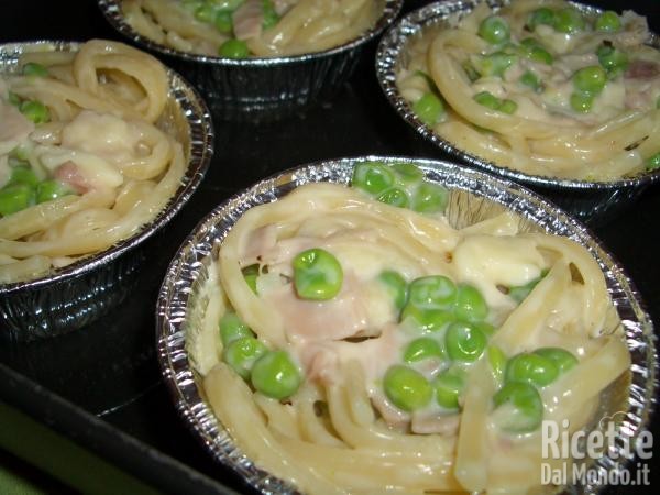 Timballini di Prosciutto e Piselli