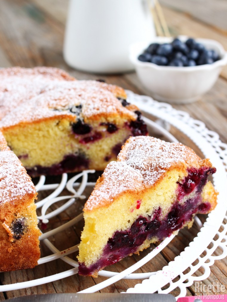 Ricetta torta ai mirtilli morbidissima