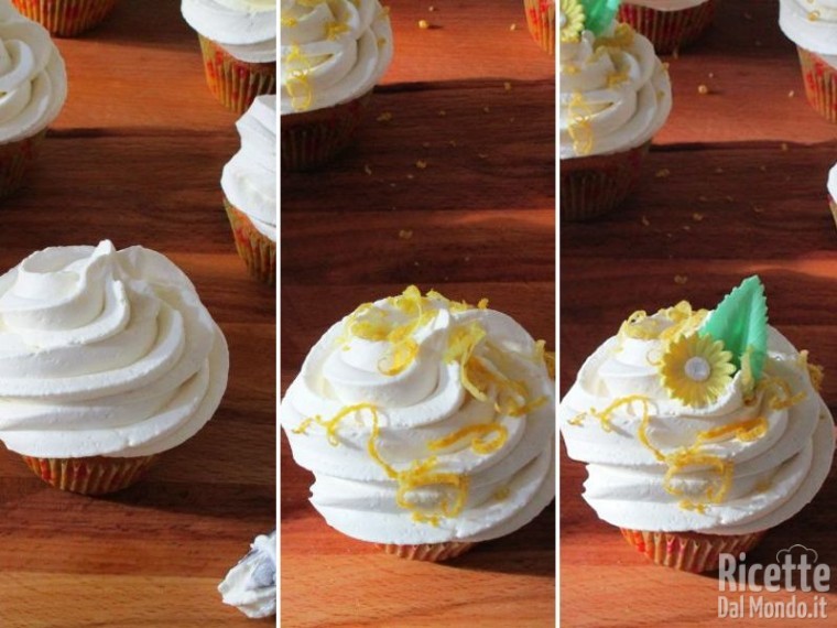Cupcake con frosting al limone 6