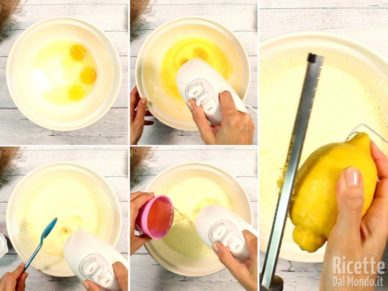 Lavorare gli ingredienti liquidi con lo sbattitore