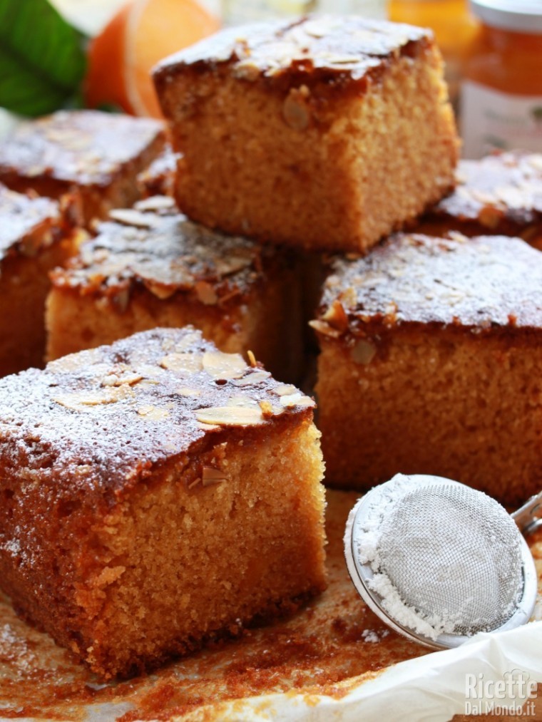 Soffici quadrotti alla marmellata di arancia